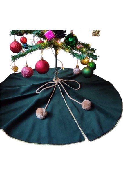 , Yılbaşı Çam Ağacı Altı Örtüsü, Çam Ağacı Ayak Halısı Örtüsü, Yeşil Renk, Kadife 80 Cmmoda Nur modelleri