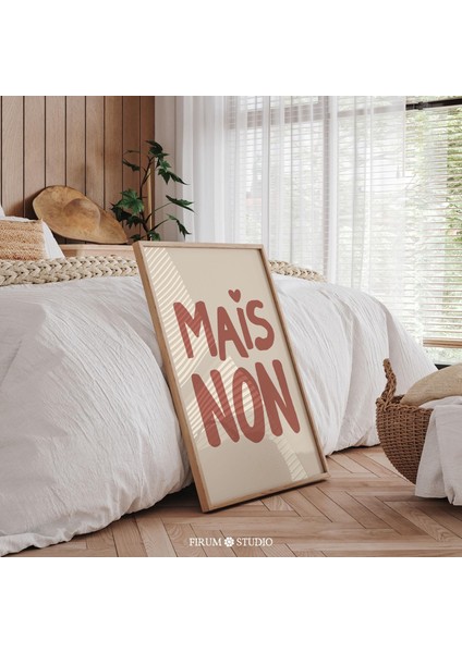 Mais Non Red Tipografi Sanatı, Eklektik Ev Dekorasyonu ve Cesur Galeri Duvar Stili Için Fransız Alıntı Duvar Sanatı | fiyatları