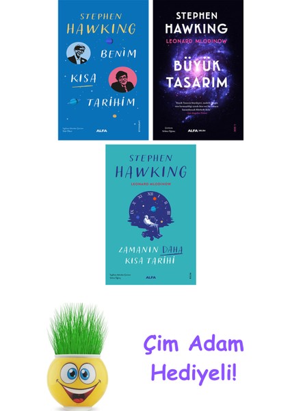 Stephen Hawking 3 Kitap Seti + Çim Adam Hediye