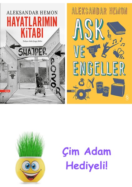 Aleksandar Hemon 2 Kitap Seti + Çim Adam Hediye