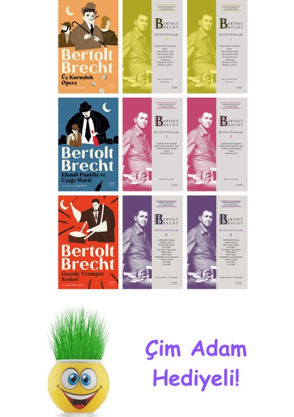 Bertolt Brecht 9 Kitap Seti + Çim Adam Hediye