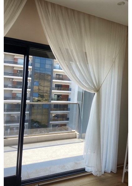 Kruvaze Bambu Düz Tül Perde 2 Adet Halat Hediyeli Sık Pileli - Tül,perde,fon,blackout,güneşlik, fiyatları