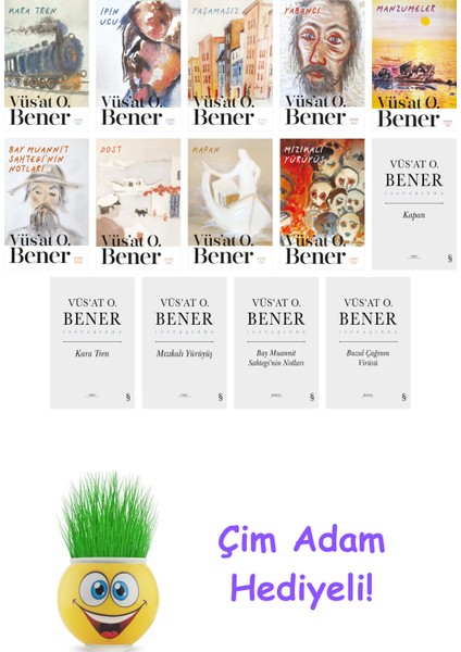 Vüsat O. Bener 14 Kitap Seti + Çim Adam Hediye