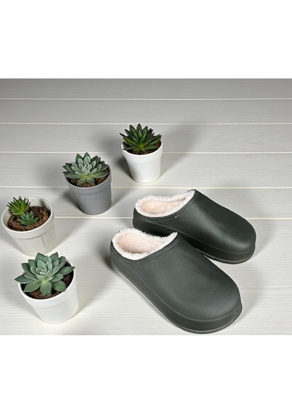 Erkek Haki Içi Yünlü Hafif Taban Ev Terlik fiyatları