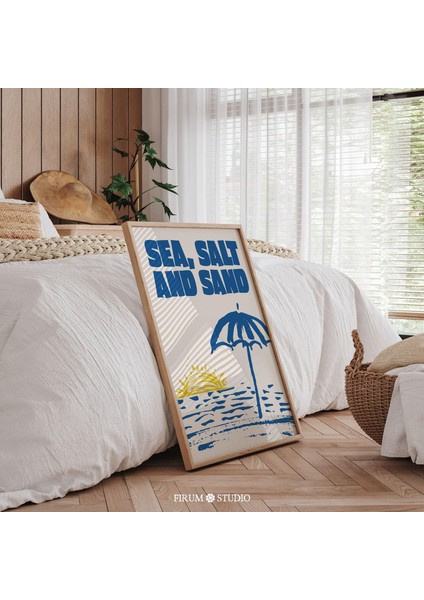 Güneş, Tuz ve Deniz Kıyı Duvar Sanatı, Mavi Tropikal Sanat fiyatları