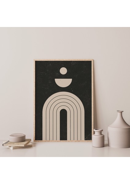 Geometrik Duvar Sanatı, Orta Yüzyıl Modern, Bej Sanatı, Minimalist Çizgi Sanatı