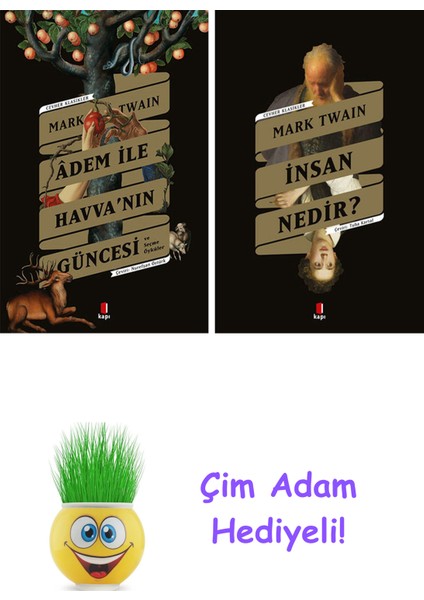 Mark Twain 2 Kitap Seti + Çim Adam Hediye