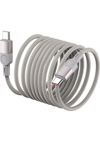 iPad iPhone Android Type-C To Type-C Pd 100W Örgü Tasarımlı Hızlı Şarj Özellikli Data ve Şarj Kablosu 1m