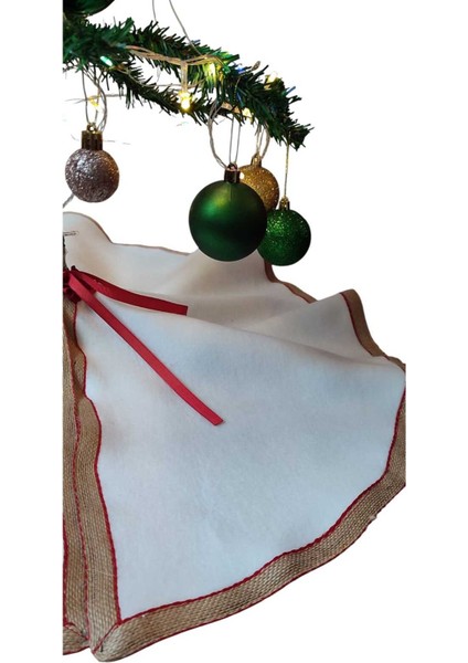 , Yılbaşı Çam Ağacı Altı Örtüsü, Çam Ağacı Ayak Halısı Örtüsü, Beyaz Renk, Peluş 70 cm indirimleri
