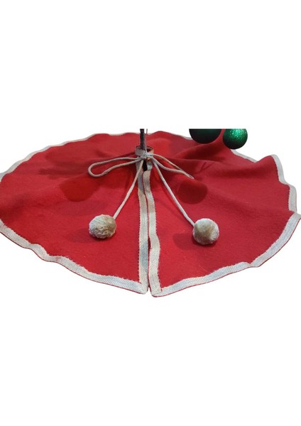 Yılbaşı Çam Ağacı Altı Örtüsü, Çam Ağacı Ayak Halısı Örtüsü, Kırmızı Renk, Peluş 70 cm fiyatları