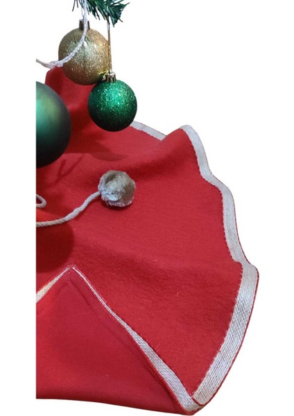 Yılbaşı Çam Ağacı Altı Örtüsü, Çam Ağacı Ayak Halısı Örtüsü, Kırmızı Renk, Peluş 70 cm fırsatları