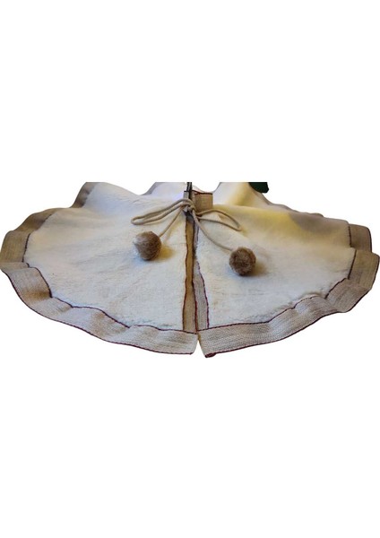 , Yılbaşı Çam Ağacı Altı Örtüsü, Çam Ağacı Ayak Halısı Örtüsü, Krem Renk, Peluş 72 cm fiyatları