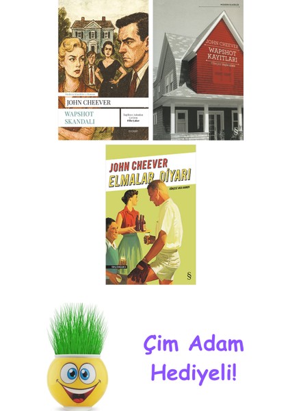 John Cheever 3 Kitap Seti + Çim Adam Hediye
