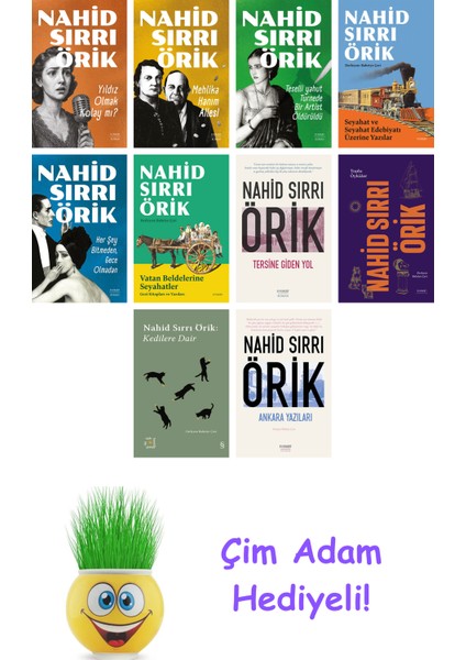 Nahid Sırrı Örik 10 Kitap Seti + Çim Adam Hediye