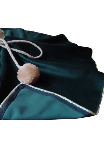 Yılbaşı Çam Ağacı Altı Örtüsü, Çam Ağacı Ayak Halısı Örtüsü, Yeşil Renk,kadife 70 cm modelleri