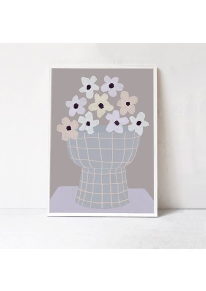 Vazoda Çiçekler Posteri: Çiçek Sanatı. Yatak Odası Için Iskandinav Bohem Dekoru modelleri