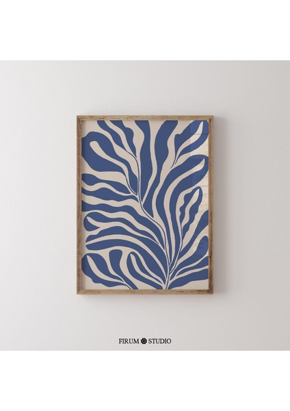 Mavi ve Bej Soyut Botanik Sanatı - Trend Daireler Için Şık | Estetik Duvar Sanatı ve Modern Soyut Şekiller | fiyatları