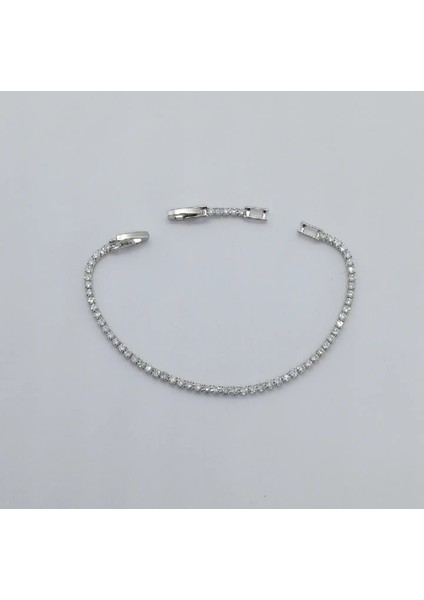 Zirkon Taşlı Silver Su Yolu Bileklik fiyatları