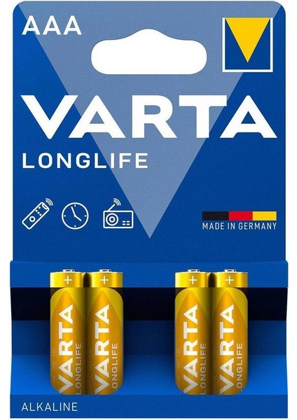 Varta Longlife Aaa 4'lü Ince Kalem Pil