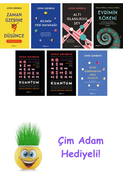 John Gribbin 7 Kitap Seti + Çim Adam Hediye