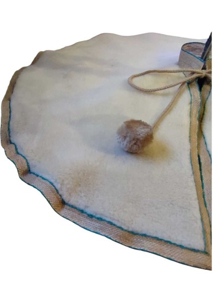, Yılbaşı Çam Ağacı Altı Örtüsü, Çam Ağacı Ayak Halısı Örtüsü, Krem Renk, Peluş 70 cm indirimleri