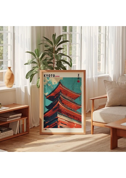 Kyoto Tapınağı Duvar Sanatı, Japon Pagoda Mimarisi Posteri, Geleneksel Japonya indirimleri
