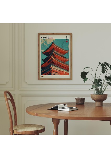 Kyoto Tapınağı Duvar Sanatı, Japon Pagoda Mimarisi Posteri, Geleneksel Japonya