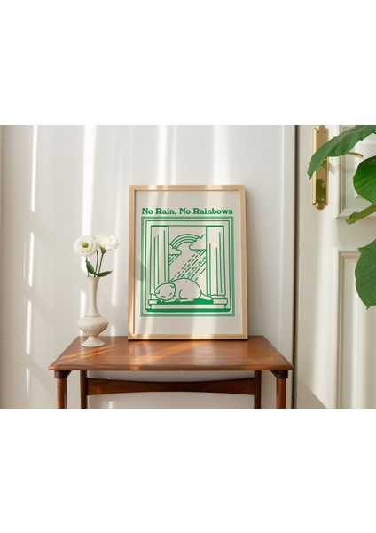 Minimal Kedi Duvarı, Olumlama Sanatı, Retro Duvar Dekoru, Yağmursuz Sanat fiyatları