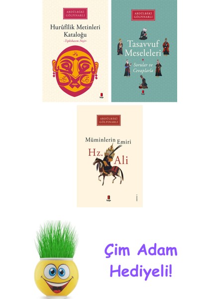 Abdülbaki Gölpınarlı 3 Kitap Seti + Çim Adam Hediye