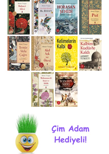 Ahmet Turgut 10 Kitap Seti + Çim Adam Hediye