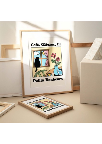 Fransız Kafe Chat Noir Baskısı, Retro Kedi Posteri, Bistro Kahve Posterleri, Le Chat, Le Gateaux Alıntısı fiyatları