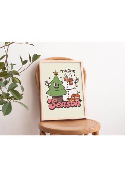 Kardan Adam Tatil Dekoru, Şenlikli Noel Posteri, Vintage Tarzı Noel Ağacı Baskıları fiyatları