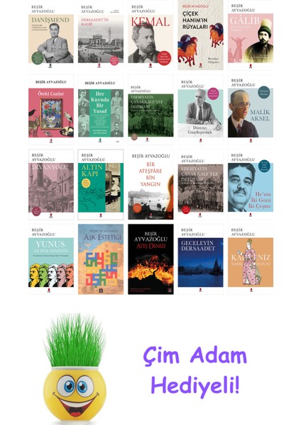 Beşir Ayvazoğlu 20 Kitap Seti + Çim Adam Hediye