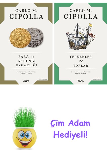 Carlo M. Cipolla 2 Kitap Seti + Çim Adam Hediye