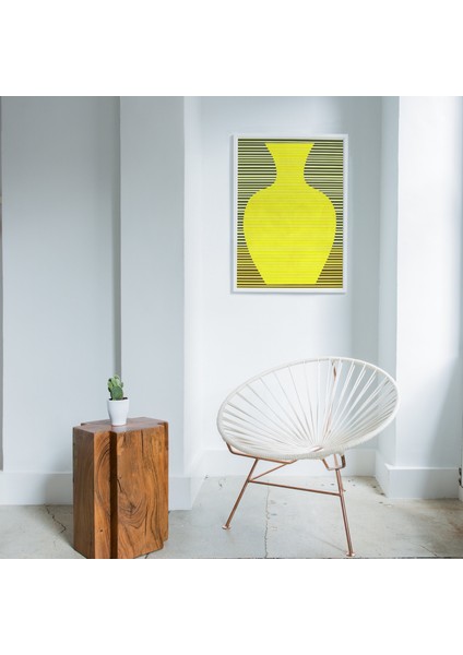 Sarı Vazo Poster Sanatı: Galeri Duvar Sanatı. Renkli Sanat, Sarı Sanat Posteri Eklektik Ev Dekoru A1 modelleri