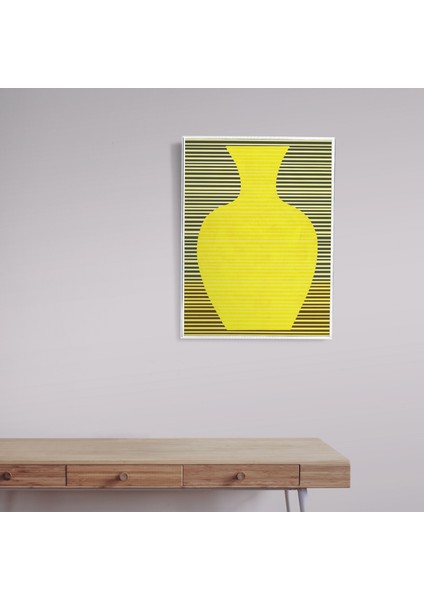 Sarı Vazo Poster Sanatı: Galeri Duvar Sanatı. Renkli Sanat, Sarı Sanat Posteri Eklektik Ev Dekoru A1 fırsatları