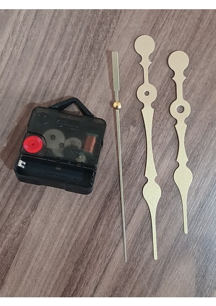 Saat Makinesi, Akar Sessiz Duvar Saati Mekanizması, 3D Saatlere Uyumlu 14 mm Şaft, Akrep-Yelkovan-Saniye-(Askılı)
