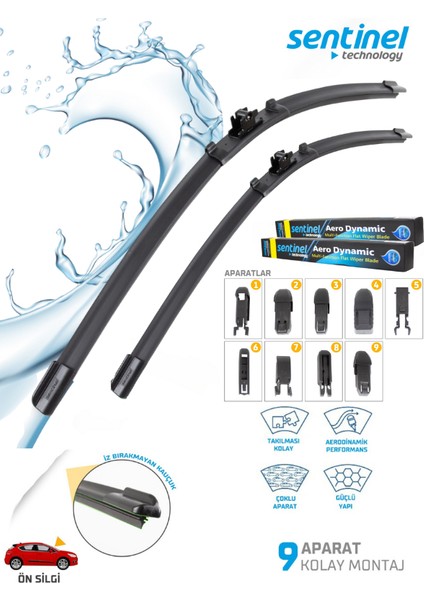 Subaru Impreza 2012-2016 Model Ön Silecek Takımı Sentinel Aero Dynamic