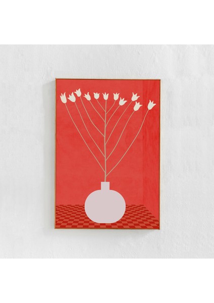 Vazoda Çiçek Sanatı: Iskandinav Modern Iç Mekanlar Için. Bohem/eklektik Duvar Dekoru