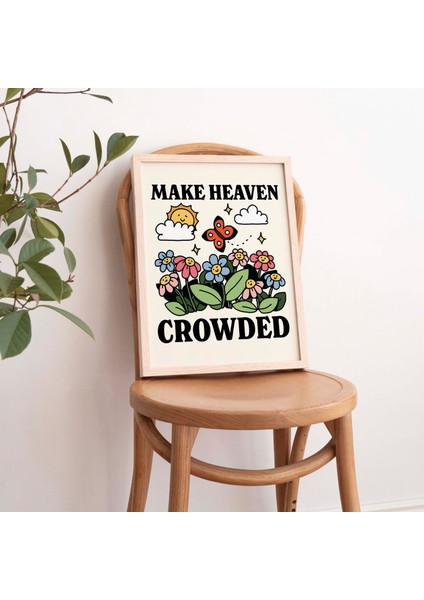Cenneti Kalabalıklaştırın Baskısı, Estetik Hristiyan Alıntı Baskısı, Kır Çiçekleri Duvar Dekoru fiyatları