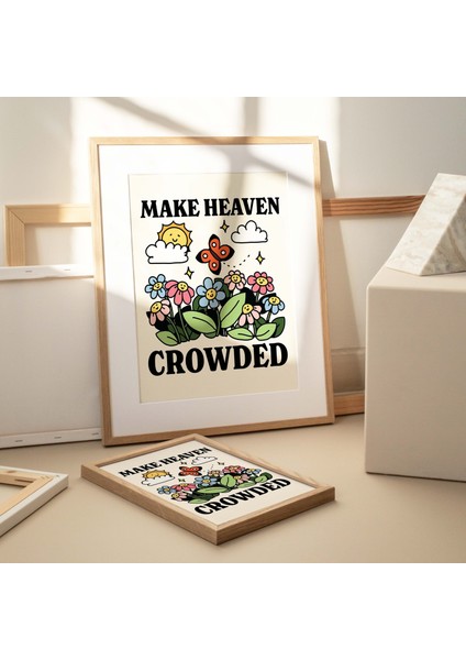 Cenneti Kalabalıklaştırın Baskısı, Estetik Hristiyan Alıntı Baskısı, Kır Çiçekleri Duvar Dekoru fırsatları