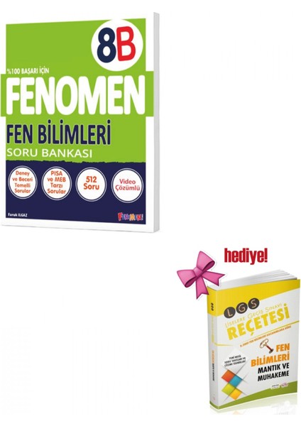 Fenomen 8. Sınıf Fenomen Fen Bilimleri B Soru Bankası + Editör Fe