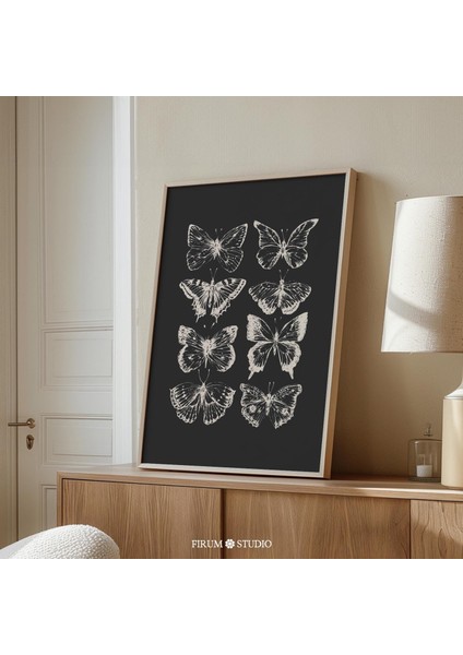 Kasvetli Kelebekler Duvar Sanatı, Koyu Bohem Kelebekler Sanatı