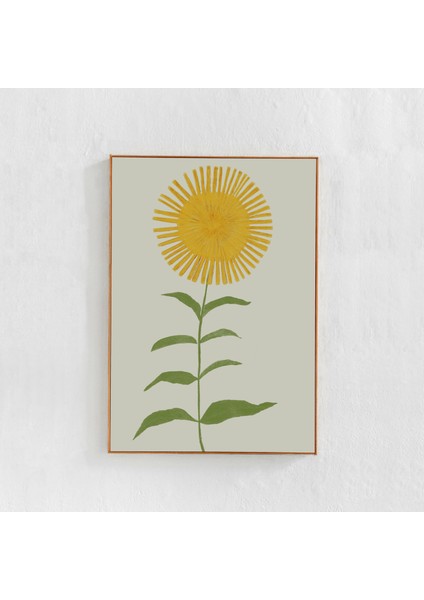 Sarı Ayçiçekleri: Illüstrasyon. Çiçekli Oda Dekoru