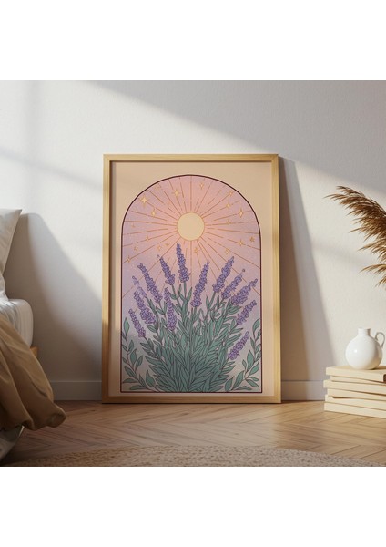 Lavanta Halk Sanatı: Cottagecore Botanik Duvar Sanatı ( & )