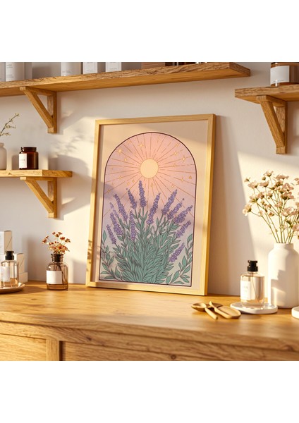 Lavanta Halk Sanatı: Cottagecore Botanik Duvar Sanatı ( & ) fiyatları