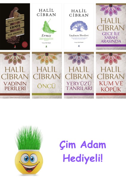 Halil Cibran 8 Kitap Seti + Çim Adam Hediye