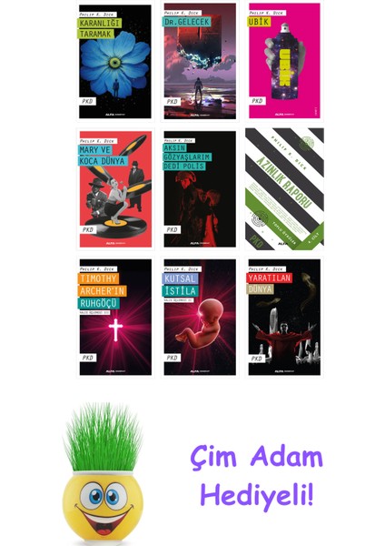 Philip K. Dick 9 Kitap Seti + Çim Adam Hediye