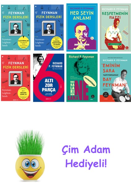 Richard P. Feynman 8 Kitap Seti + Çim Adam Hediye