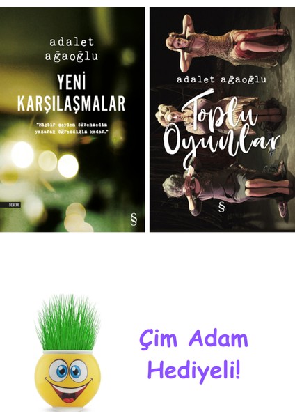 Adalet Ağaoğlu 2 Kitap Seti + Çim Adam Hediye